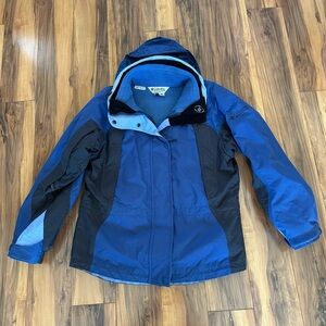 Columbia Women’s Sunrise Peak 3 in 1, Blue & Black Outdoor Jacket, Size Medium